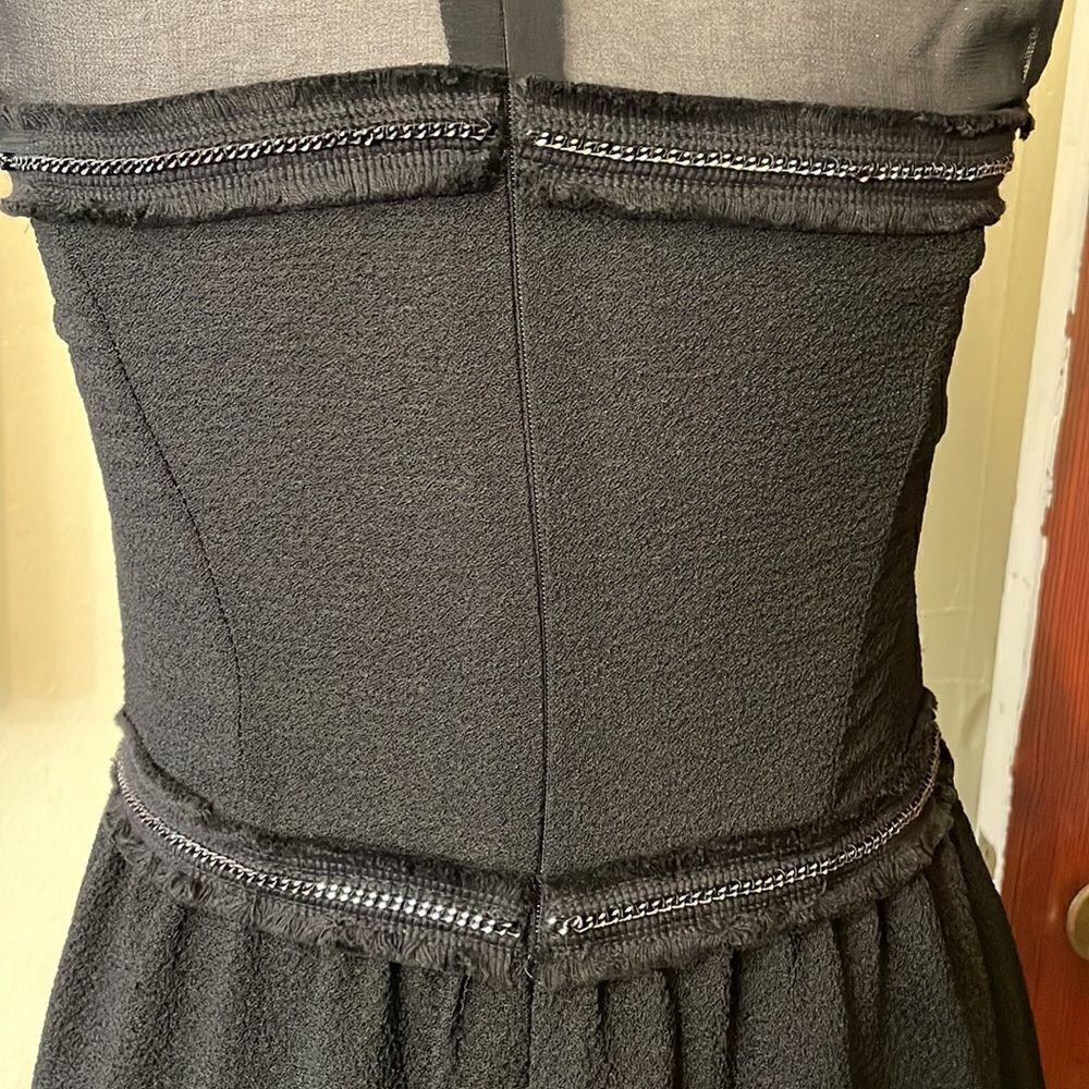Sandro Black Rapprochement Chain Mesh Mini Dress Size 1 - Picture 6 of 8